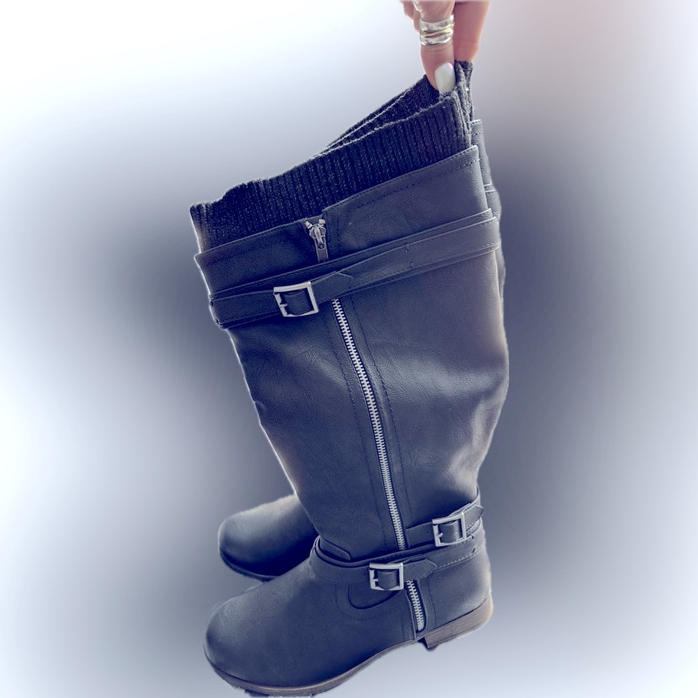 JUSTFAB, Riding Boots Sweater Cuff around Wide Calf Size 10 NWT